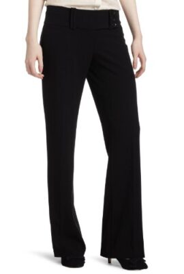 My Michelle Juniors Wide Waistband Three-Button Tab Pant