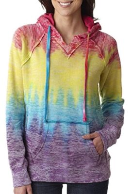 Weatherproof W1162 Ladies Burnout Hooded Pullover Blend Fleece